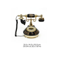 Ceramic Telephone Decorative Retro Landline Phone Redial Function for Gallery