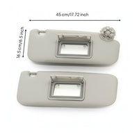 Grey Car Visor Replacement OEM-Style Sun Visor with Mirror OE Standard Auto Parts Easy Installation for Commuters