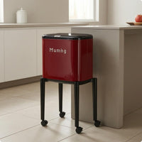 Tall Trash Black Can Rolling Trash Can Easy Access Kitchen Storage
