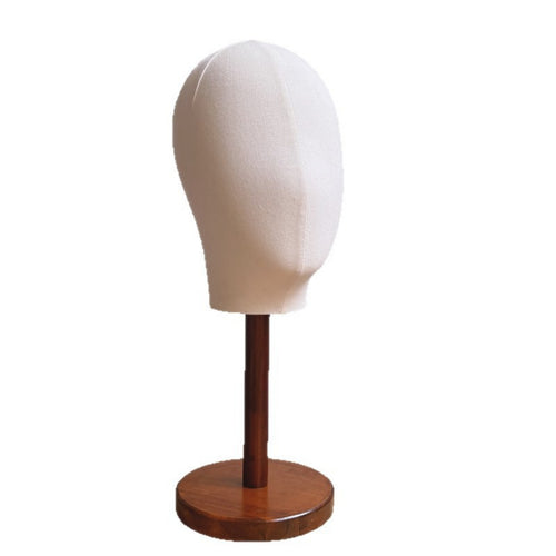 Hat Display Stand Hat Stand with Wooden Base Solid Mannequin Head with Wooden Base for Boutiques, Studios