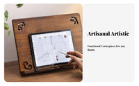 Adjustable Wooden Bookstand Foldable Design Reading Stand Handsunrestricted Use