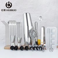 35-Piece Cocktail Bar Set with Shaker, Stainless Steel