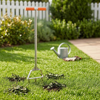 Lawn Aerator with 3 Hollow Tines Heavy Duty Manual Lawn Aerator Replaceable Soil Core Sampler with T-Handle for Homeowners, Gardeners, Yard Inspection
