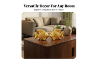 Housewarming Gift Feng Shui Aquatic Creature Statue Symbol of Success Golden Aquatic Creature Figurine Resin Material for New Homeowners