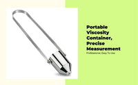 Viscosity vessel, Portable Ford fluid measurement vessel, Paint Consistency Testing, Laboratory, Aluminum Handle