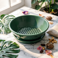 Shallow Mesh Sifting Basin Glossy Finish Garden Sand Sieve Easy to Clean