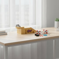 Finger Skateboard Park Kit Graffiti-Printed Finger Skateboard Park Tabletop Fingerboard Ramp for Hobbyists, Kids, Desk Play, Indoor Skate Practice