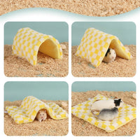 Bunny Tunnels and Hides, Foldable Storage Pet Bed for Hamsters and Guinea Pigs, Heavily Insulated Shelter with Fleece Padding, 30cm x 40cm