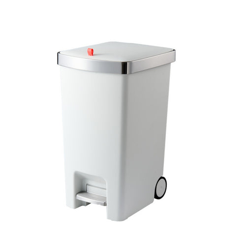 Step Pedal Container Hands-No-Touch Pedal Trash Can Fitted Lid for Kitchen