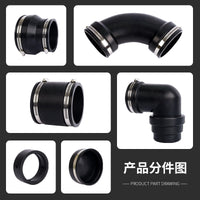 Sewer Waste Pipe Connection Kit with 3 Inch PVC Slip Fit Joint