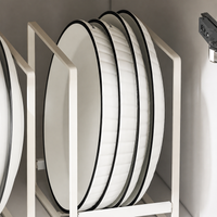 Dish Drying Rack, Over-Sink Dish Drying Rack, Slim, White, Tableware Drainer, Matte Finish