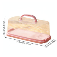 Rolled Roll Storage Box Reusable Rectangular Cake Container for Kitchen, Parties