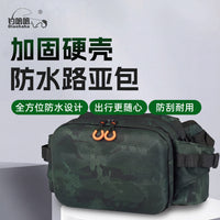户外多功能硬壳路亚腰包大容量防水溪流钓单肩斜挎包渔具钓鱼包
