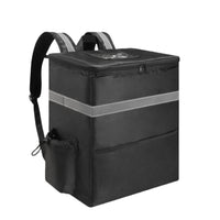 RICH'S HOME Large Capacity Insulated Double Backpack Pizza Delivery Bag with Foldable Design