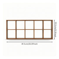 Wooden Shelf with 10 Compartments Space-Saving Wall-Mounted Display Shelf Compact for Collectors, Bedroom, Entryway