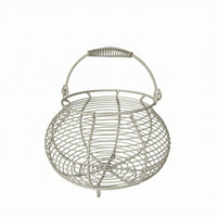 Wire Storage Basket Multipurpose Egg Basket with Handles