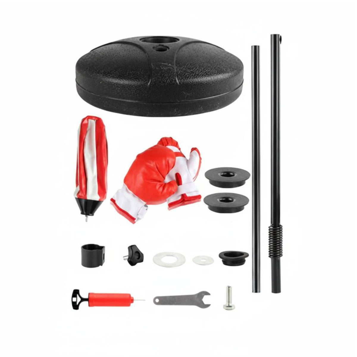 49.21 inch Inflatable Punching Ball Punching Ball with Gloves Easy to Assemble Speed Bag Stand Set for Kids