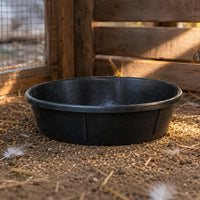 Shallow Rubber Tub Black Oval Rubber Tub Reinforced Ribs