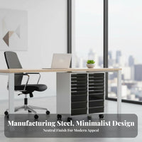 Mobile Filing Cabinet Easy to Sort Mobile File Cabinet Recessed Handles