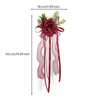 Car Flower with Ribbon Festive Ornament Decorative for Brides