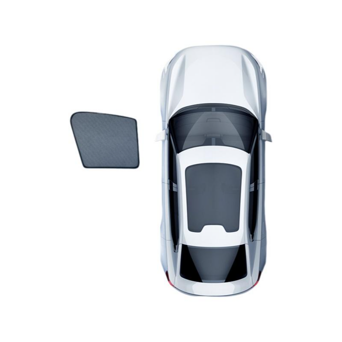 Car window shade blocks sun