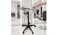 Hairdresser Trolley with Cups Portable Salon Tray on Wheels Movable Rolling Hair Tray for Hairdressers, Nail Technicians, Barbershops, Beauty Parlors