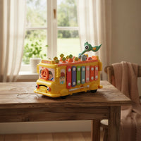 Shape Sorter Bus Developmental Toy Bus with Xylophone Shape Sorter Toy Educational Activity Center Interactive for Toddlers