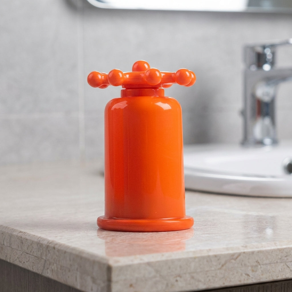 Orange Cupping Set, Manual Screw Release Vacuum Cupping Massager, Portable Synthetic Material Cups for Body Massage