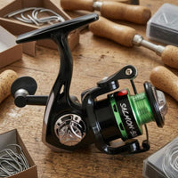 Compact Telescopic Fishing Rod Combo Black and Green Revolving Reel Fishing Combo
