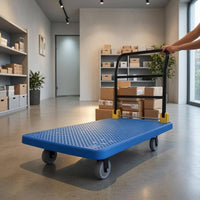 Perforated Platform Trolley Heavy-Duty Foldable Flatbed Trolley Swivel Wheel Cart High Capacity Material Handling Reinforced