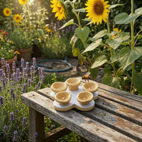 Flower Shaped Bee Feeder Easy to Fill Floral Bee Feeder Weather-Resistant
