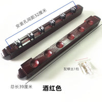 Wall-Mounted Billiard Cue Rack Solid Wood 6-Hole 8-Hole Cue Holder