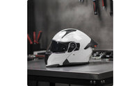 DOT Approved Modular Full Face Helmet | Aerodynamic, Full Face Helmet with Rear LED Lights, for Street Riding