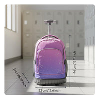 Wheeled School Backpack 2-in-1 Design Convertible Rolling School Bag for Travel