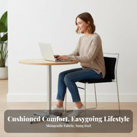 Upholstered Cantilever Chair Versatile Use Seating Furniture Ergonomic Supportrest Non-Slip Leg Pads for Office, Cafe