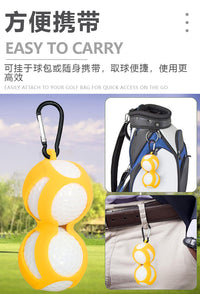 新款双位球套 硅胶高尔夫球收纳套双球套球具收纳套 golf球场配件