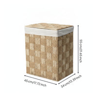 Paper Rope Basket with Liner Natural Organizer Wicker for Bedroom
