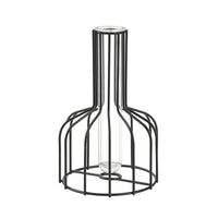 Glass Vase with Metal Frame Transparent Wire Frame Vase Clear for Dining Table