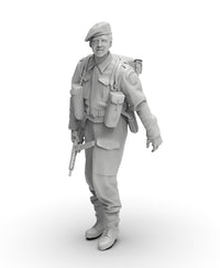 1/72二战英军士兵1/64白模1/35小摆件微缩素体微型兵人3D打印模型