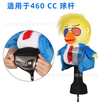 现货工厂高尔夫球杆套Golf Cover 鸭子玩偶刺绣帽套一号木杆套