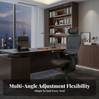 Adjustable Support Ergonomic Mesh Chair with Headrest Breathable Backrest Reclining High-Back Roller 360° Swivel Computer Seating Retractable Footrest for Students, Telecommute Workers, Gamers, Studying, Study Room, Gaming, Relaxing