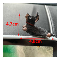 Dog Figurine Double-Sided Creature Statue Compact for Desktop