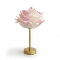 Rose Table Lamp Dimmable Flower Table Lamp Floral for Nightstand, Vanity