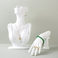 Resin Bust Jewelry Display Stand for Necklaces and Earrings