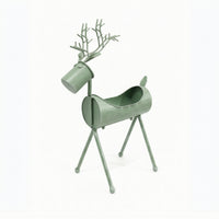 Deer Planter Sculptural Deer-Shaped Planter Rustic for Patio, Garden