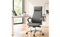 High-Back Office Chair Caster Wheels High Back Office Chair Contemporary Professional Furniture