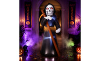 Outdoor Grim Reaper with Bladed Implement Giant Inflatable Grim Reaper Spooky Scary for Yard, Lawn, Halloween Party, Haunted House