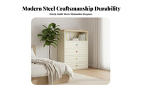 5-Drawer Metal Cabinet Floor-Standing Chest of Drawers Modern Design Large Storage Capacity for Renters, Homeowners, Hallway