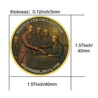 American Independence Commemorative Coin Sturdy Construction for Veterans
