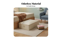 Under-Bed Storage Box Flat shape Foldable Underbed Bag fastenered Closure
